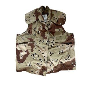 Military Desert Camouflage Vest  PASGT Small  Light Industries  Cotton Nylon